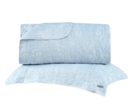 Jogo de Cobre-Leito Hanna Jacquard Azul | Westwing