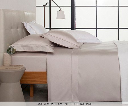 Jogo de Lençol Sublime Bege Bege | Westwing