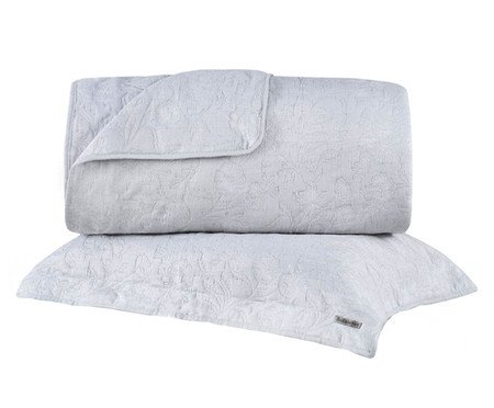 Jogo de Cobre-Leito Hanna Jacquard Cinza | Westwing