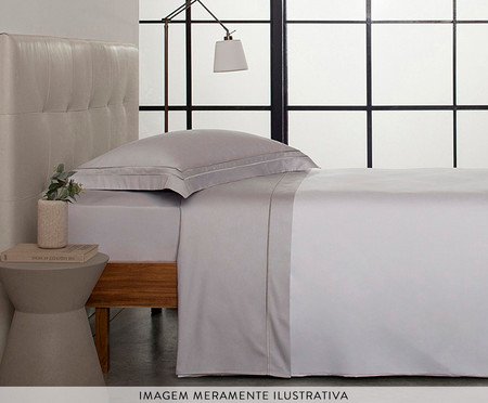Jogo de Lençol Sublime Prata Prata | Westwing