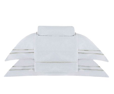 Jogo de Lençol Sublime Prata Prata | Westwing