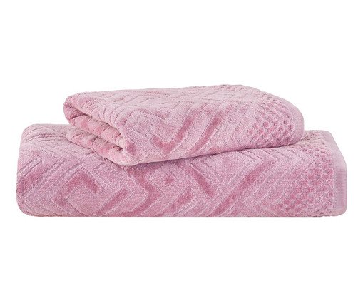 Jogo de Toalhas Geo Banho Rosa, pink | WestwingNow
