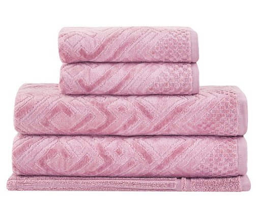 Jogo de Toalhas Geo Banho Rosa, multicolor | WestwingNow