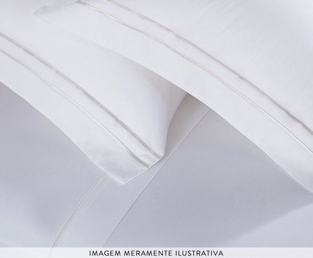 Jogo de Lençol Super Sublime Branco Pérola - Solteiro King Size | Westwing