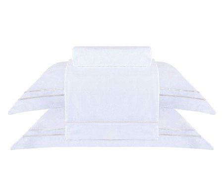 Jogo de Lençol Super Sublime Branco Pérola - Solteiro King Size | Westwing