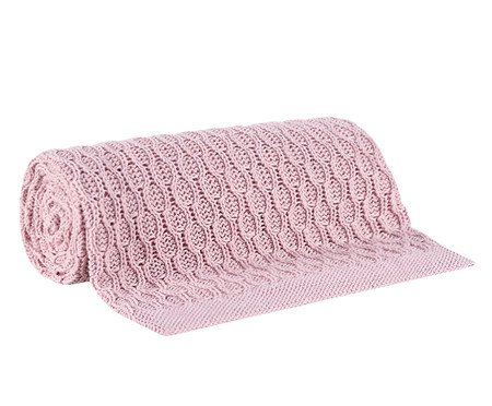 Manta Tricot Max Rosa - 125X150cm | Westwing