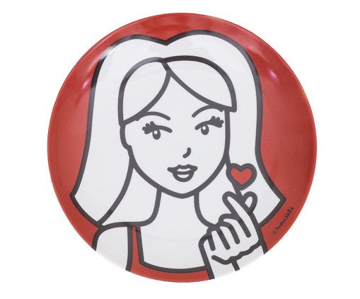 Prato Decorativo de Parede Menina Dani, Vermelho | WestwingNow