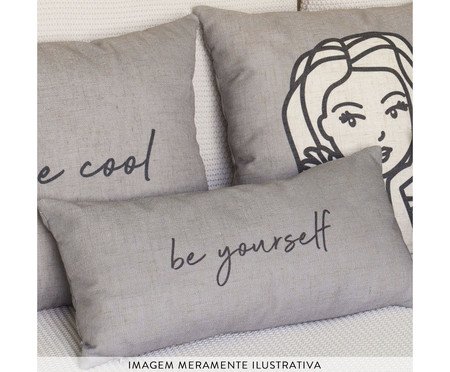 Capa de Almofada Be Yourself Cinza | Westwing