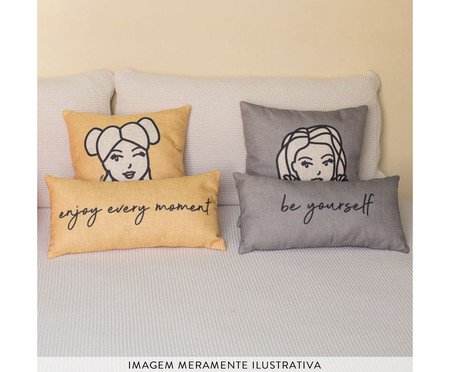 Capa de Almofada Be Yourself Cinza | Westwing