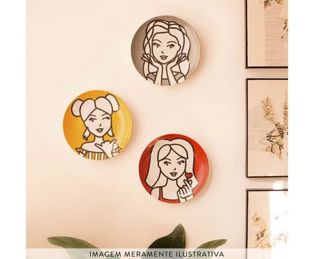 Prato Decorativo de Parede Menina Bia | Westwing