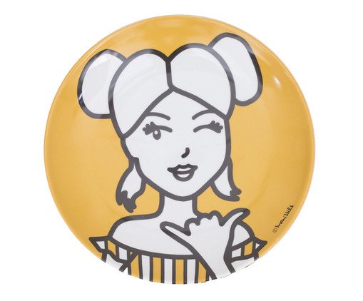 Prato Decorativo de Parede Menina Julia, Amarelo | WestwingNow