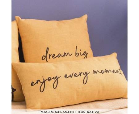 Capa de Almofada Enjoy Every Moment Amarela | Westwing