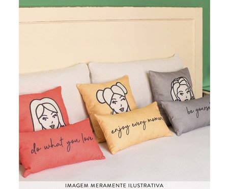 Capa de Almofada Enjoy Every Moment Amarela | Westwing