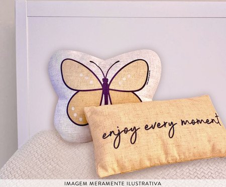 Capa de Almofada Enjoy Every Moment Amarela | Westwing