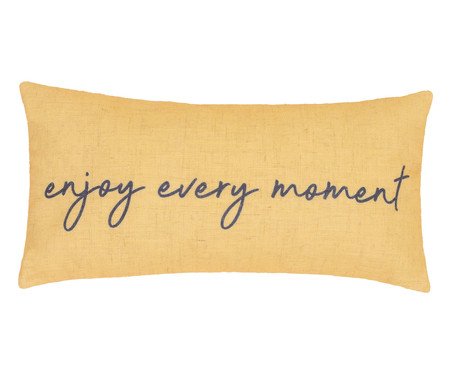 Capa de Almofada Enjoy Every Moment Amarela | Westwing