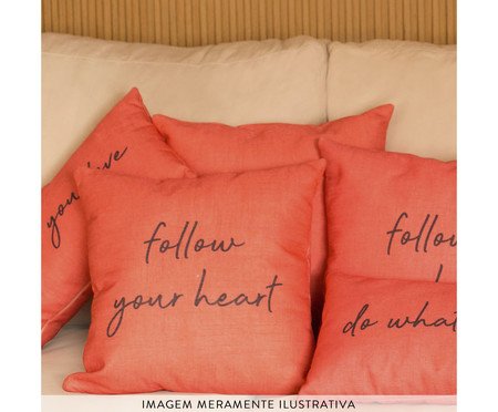 Capa de Almofada Follow Your Heart Vermelha | Westwing