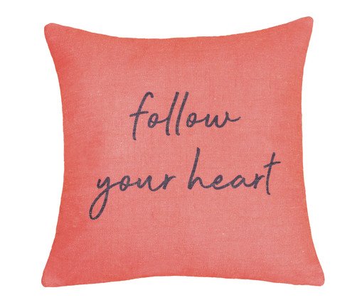 Capa de Almofada Follow Your Heart Vermelha, Vermelho | WestwingNow