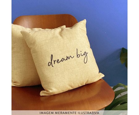 Capa de Almofada Dream Big Amarela | Westwing