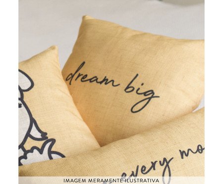 Capa de Almofada Dream Big Amarela | Westwing