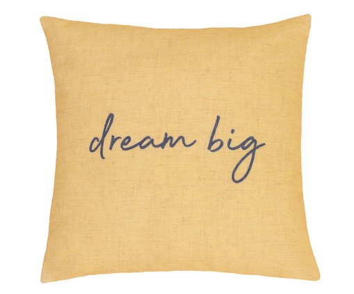Capa de Almofada Dream Big Amarela, Amarelo | WestwingNow