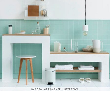 Lixeira de Aço Inox New Icon Branco | Westwing