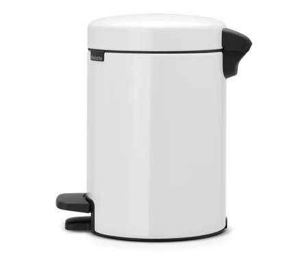 Lixeira de Aço Inox New Icon Branco | Westwing