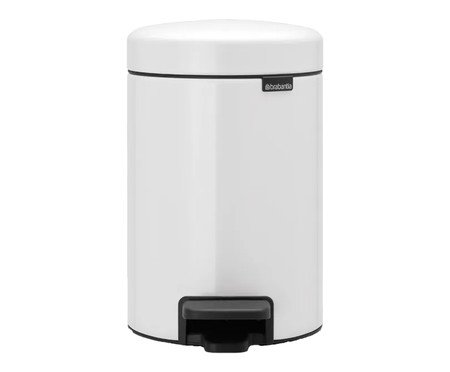 Lixeira de Aço Inox New Icon Branco | Westwing