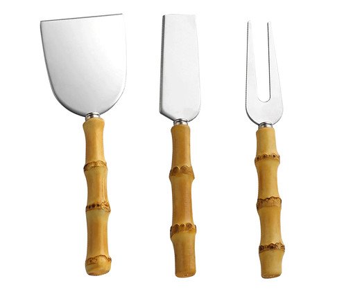 Jogo para Queijo Bamboo Natural Kenya, beige | WestwingNow