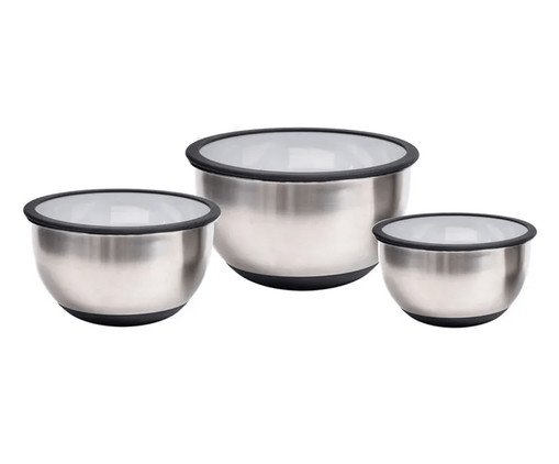 Jogo de Bowls em Inox Kenya, silver or metallic | WestwingNow