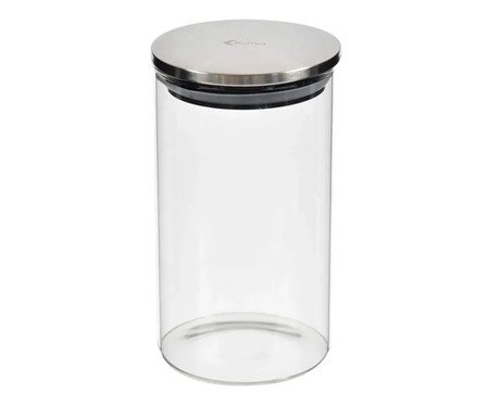 Pote de Vidro e Inox Kenya | Westwing