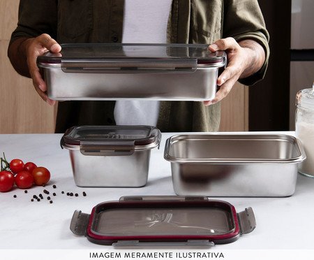 Pote Hérmetico de Aço Inox Kenya - 2,25L | Westwing