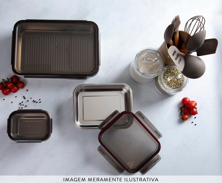 Pote Hérmetico de Aço Inox Kenya - 2,25L | Westwing