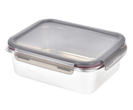 Pote Hérmetico de Aço Inox Kenya - 2,25L, silver or metallic | WestwingNow