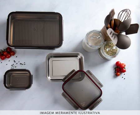 Pote Hérmetico de Aço Inox Kenya - 1L | Westwing