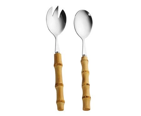 Jogo de Colheres para Salada Bamboo Natural Kenya | Westwing