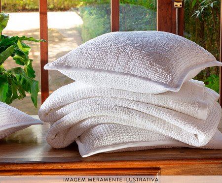 Capa de Almofada Jacquard Favo Branco | Westwing