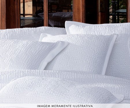 Capa de Almofada Jacquard Favo Branco | Westwing
