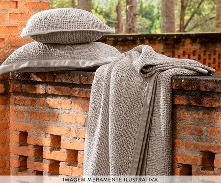 Capa de Almofada Jacquard Favo Prata | Westwing