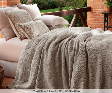 Jogo de Cobre-Leito Jacquard Linen Favo | Westwing