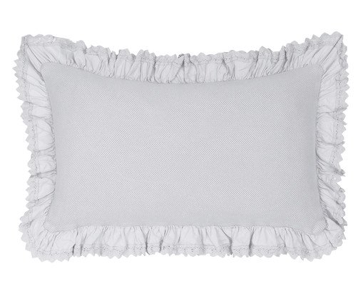 Capa de Almofada Jacquard Babado Branco, multicolor | WestwingNow