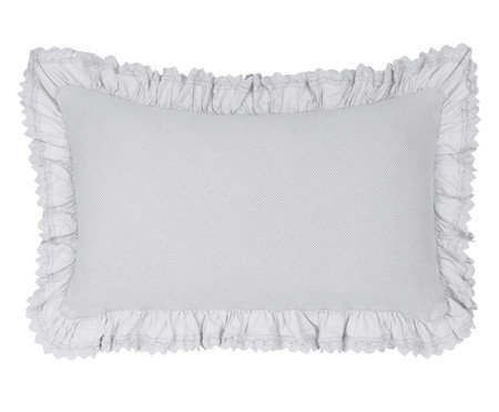 Capa de Almofada Jacquard Babado Branco | Westwing