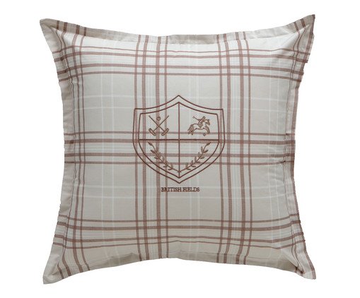 Capa de Almofada Bordada Xadrez Ascot, multicolor | WestwingNow