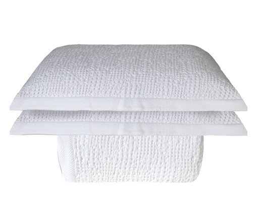 Jogo de Cobre-Leito Jacquard Favo Branco, multicolor | WestwingNow