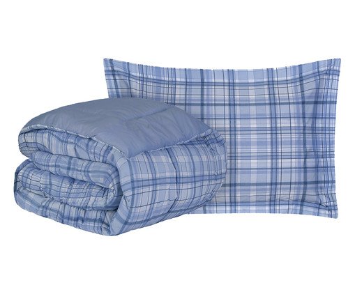 Jogo de Edredom Summer Comforter Xadrez London Azul, multicolor | WestwingNow