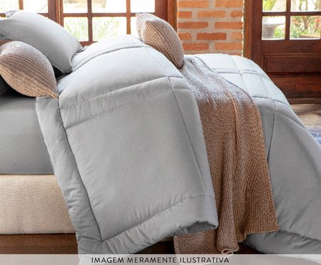 Edredom Square Prata | Westwing