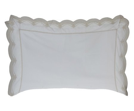 Fronha Avulsa Windsor Branco e Fendi | Westwing