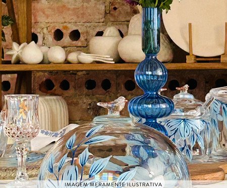 Porta Queijo Floral Azul | Westwing