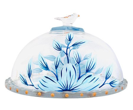 Porta Queijo Floral Azul | Westwing