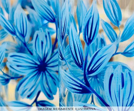 Jogo de Copos Long Drink Floral Azul | Westwing