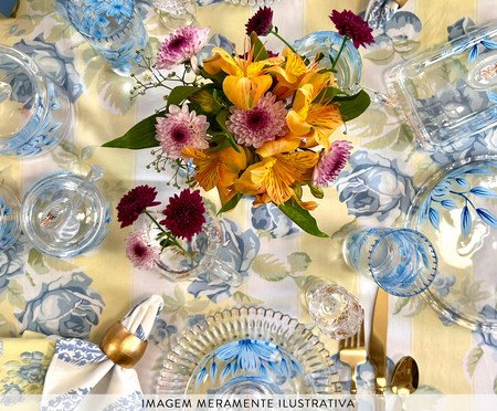 Jogo de Copos Long Drink Floral Azul | Westwing